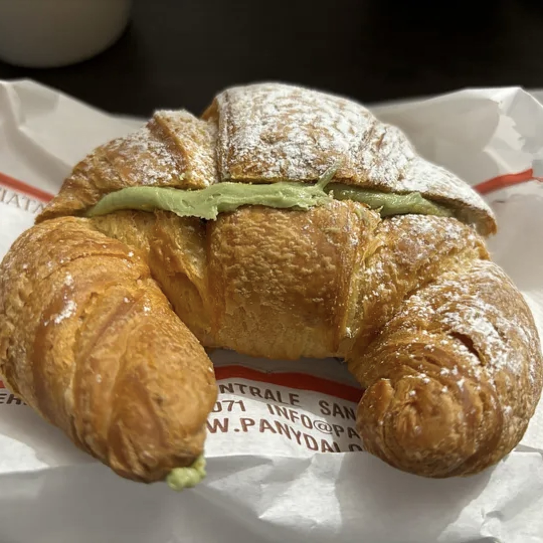 Croissant with Pistachio Cream, in Florence