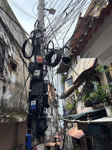 Cables inside the favela