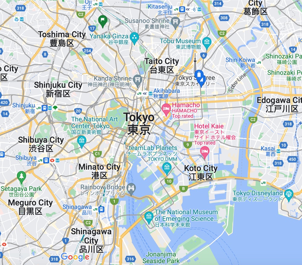 Map of Tokyo