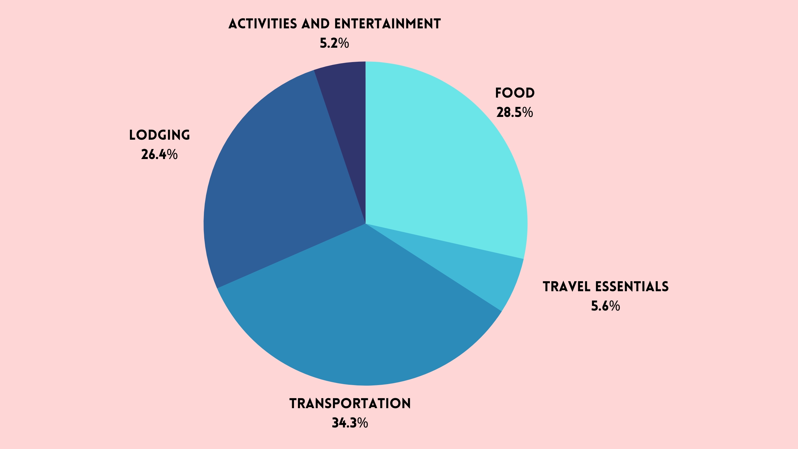 Expense distribution of our trip to Japan